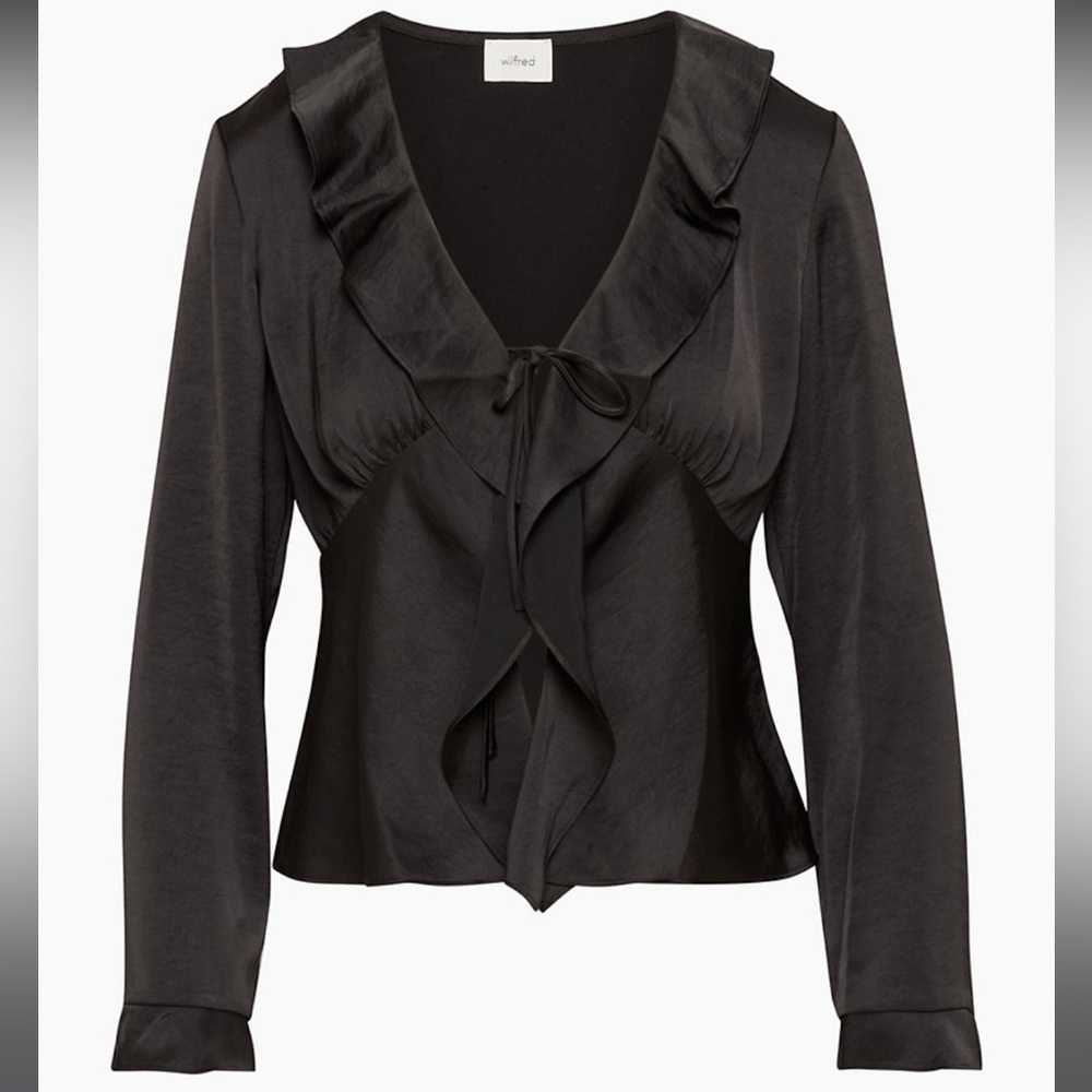 Aritzia Wilfred Frenchy Satin Blouse